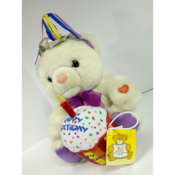 Animated Happy Birthday Bear 9" Plush + BABear workshop B-Day Cupcake Gift Decor - Picture 4 of 12